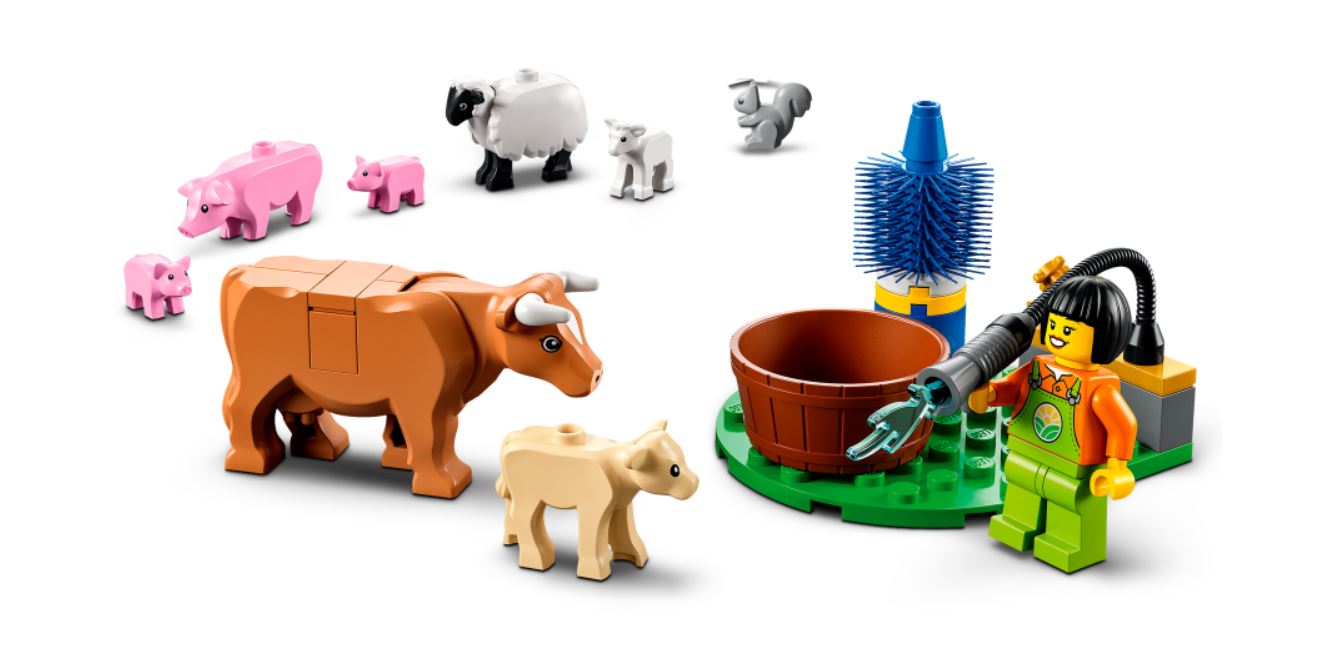 Jouet Sensoriel Ferme Pour Bébé - Grange Avec 6 Animaux En Peluche, Hochets, Miroir (6-12 Mois, Montessori)
